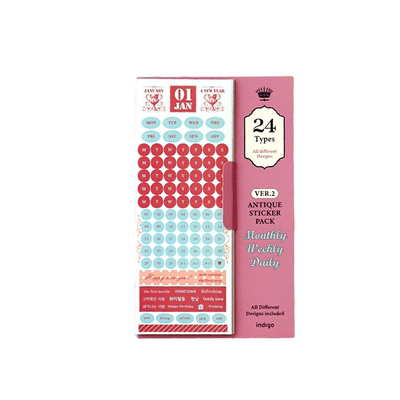 韩国标记贴纸月日星期装饰