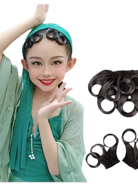 汉服头饰儿童古装小青鬓角刘海片