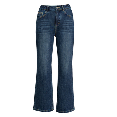 梦舒雅复古微喇牛仔裤九分小个子