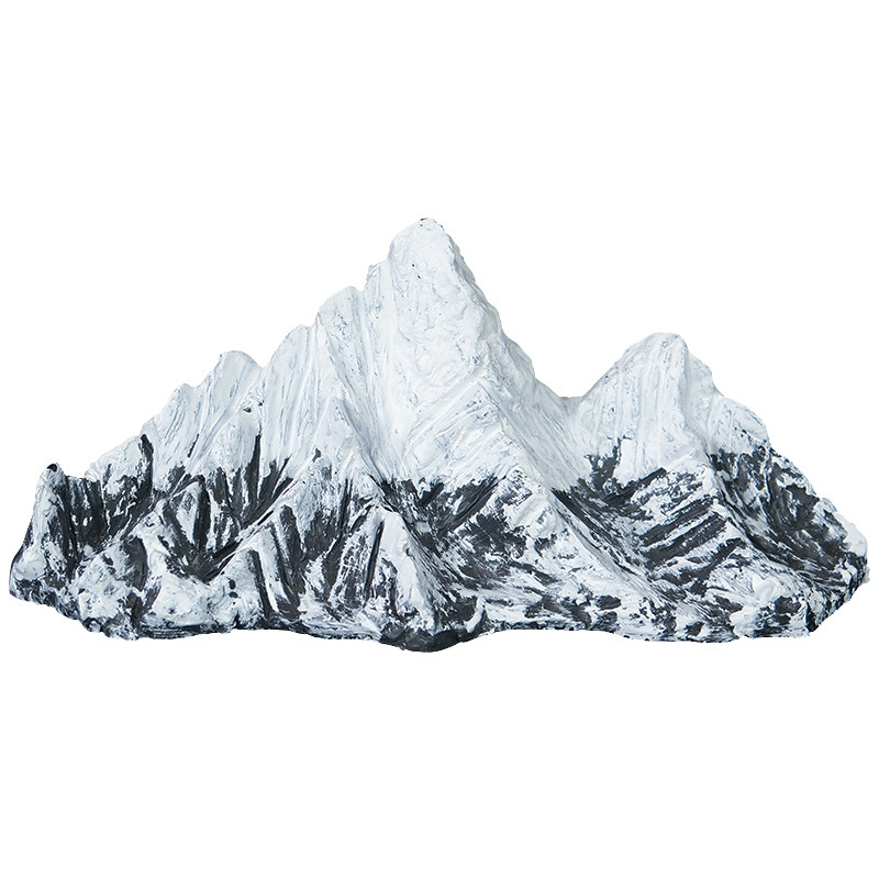 鱼缸造景新款日照金山系列新中式装饰品摆件粗砂创意雪景斗鱼雪山
