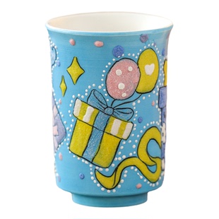 景德镇可爱陶瓷岩彩水杯子随行杯手工手绘高温随手杯隔热防烫茶杯