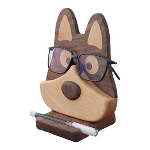 三思工房实木眼镜架多功能桌面收纳架手机架iPad支架手表手饰挂架