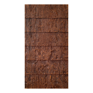 PU仿木板木瓦片复古木纹砖pu仿木材文化石中古风背景墙外墙装饰板