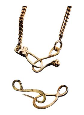 【国内现货】高山隆 stoplight高山隆全金鱼钩八字环项链纯手工