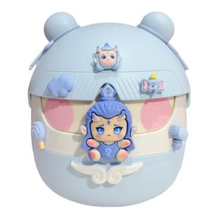 新款哪吒桌面垃圾桶小号家用桌上带盖收纳桶宿舍办公室小废纸篓