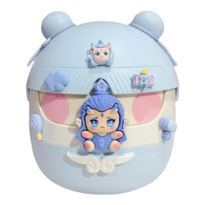 哪吒敖丙桌面垃圾桶带盖收纳桶