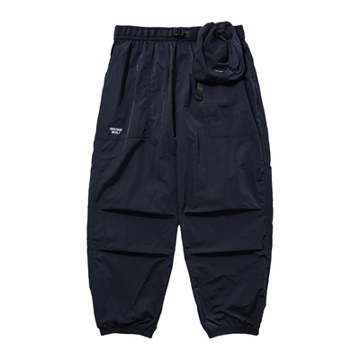 Restick金属尼龙加绒伞兵裤