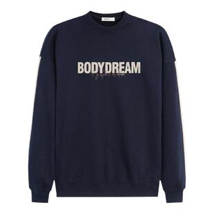 【复古回潮】BODYDREAM撞色卫衣男印花做旧宽松套头衫秋卫裤套装