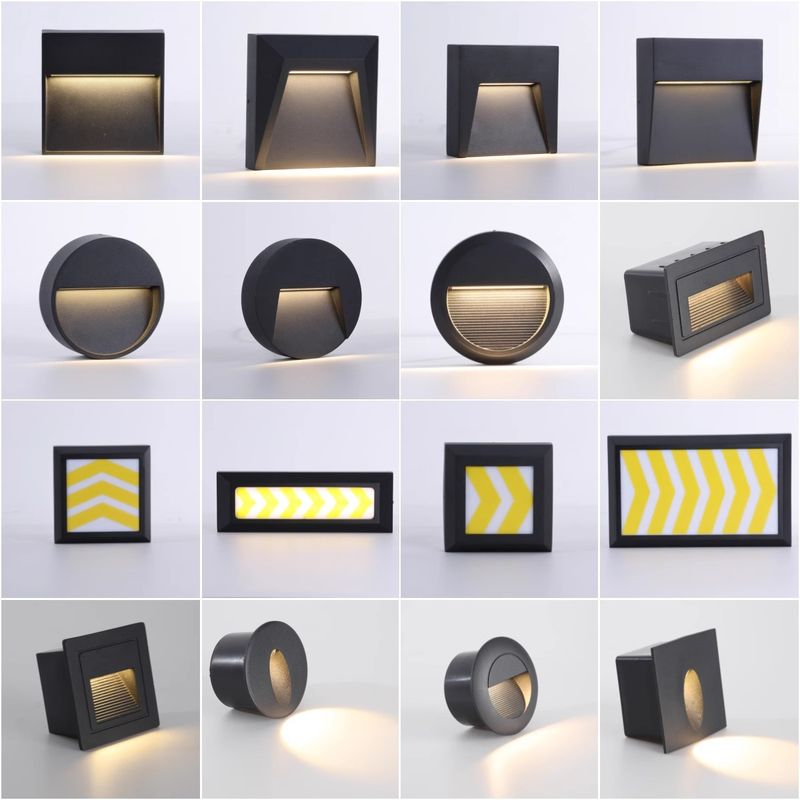 户外防水嵌入式地脚灯室外过感应踏步墙角灯阶梯道灯人体楼梯台阶