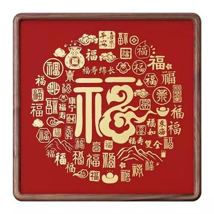 天官赐福摆件纯铜百福图乔迁玄关装饰画铜雕官方旗舰店正品摆台