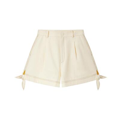 PIT100%纯棉设计感宽松牛仔短裤女2026春新款小个子高腰显瘦裤子