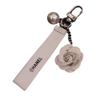 原创手工小香风双C汽车钥匙挂链包包装饰珍珠挂件U盘挂饰高档配件