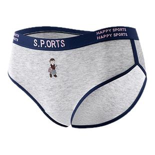 古今内裤女10A抑菌纯棉加长裆秋季新款美式复古运动女生三角短款