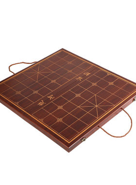 中国象棋木质可折叠棋盘新款便携式手提盒大号复古简约棋子收纳盒