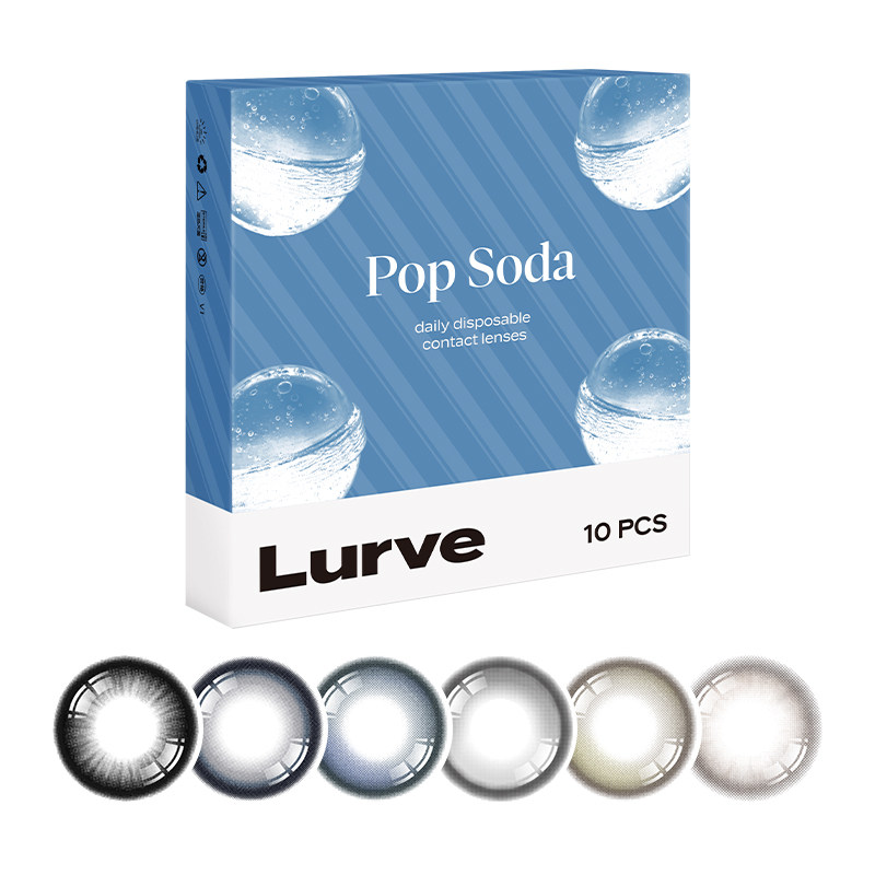 定轴高光Lurve美瞳半年抛2片近视隐形眼镜细锁边