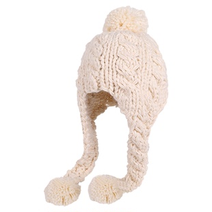 甜美可爱毛球针织帽子女款冬季防寒保暖毛线帽冬天护耳冷帽雷锋帽