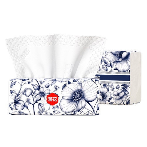 漫花抽纸家用实惠装餐巾纸面巾纸学生宿舍囤货纸巾卫生纸抽可擦手