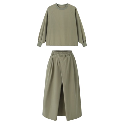 swx studio 户外探险家 简约松弛腔调感松紧腰休闲套装247B