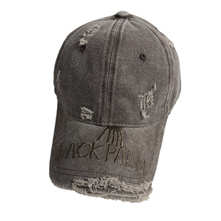 新款魔爪破坏帽檐高街美式棒球帽女小众加深鸭舌帽子男软顶大头围