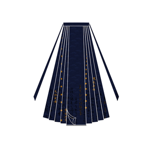 听旬千字文春季新款汉服女原创国风立领衫搭配改良马面裙黑色套装