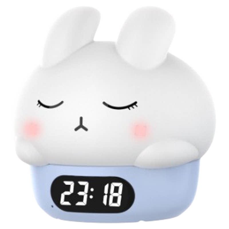 兔子拍拍小夜灯时钟闹钟充电款