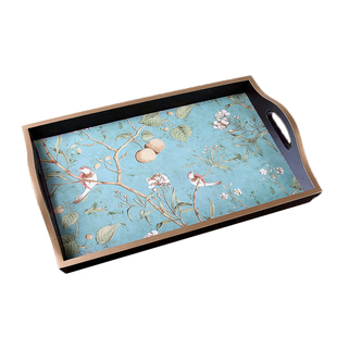 美式复古收纳托盘长方形茶水果盘木质北欧创意家用客厅冷水杯茶盘