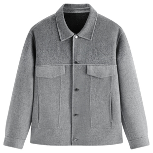 【商场同款】太平鸟男装渐变羊毛夹克25冬新款毛呢外套B1BCF4227@