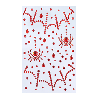 元旦新年妆容贴钻雪花演唱会脸上贴饰品山根妆碎钻假血浆舞台表演