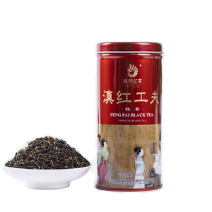 凤牌红茶云南凤庆特级浓香型滇红工夫红茶夜宴图罐装150g蜜香茶叶
