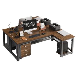 双人转角办公桌简约现代办公室桌椅组合对坐职员桌员工位电脑桌子