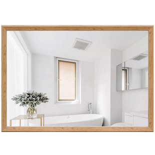 壁挂卫生间镜子贴墙卫浴镜美式家用厕所挂墙式洗漱台洗手间浴室镜