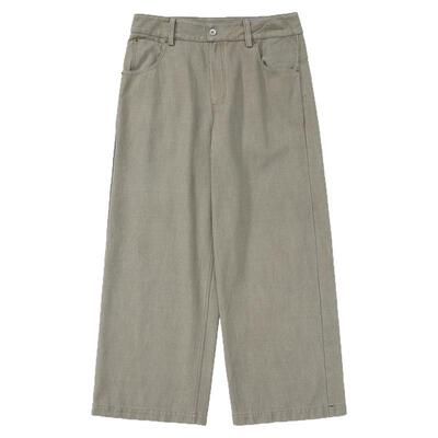 秋冬百搭简约斜纹金线牛仔裤潮男