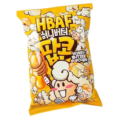 【新品】hbaf芭蜂蜂蜜黄油爆米花办公室下午茶追剧休闲粗粮小零食