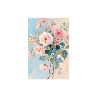 手绘油画花卉印象肌理装饰艺术装饰画客厅背景手工挂画唯美卧室画