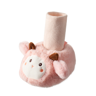 宝宝婴儿鞋6到12个月秋冬款0-3月鞋袜步前鞋软底防滑学步棉鞋加绒