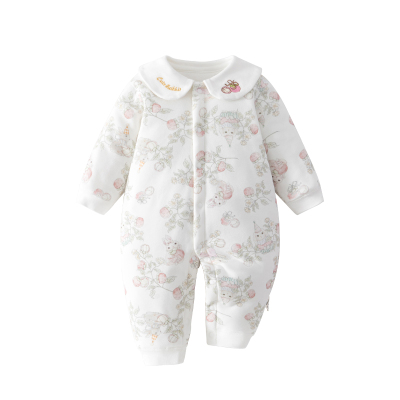 小聪熊婴儿衣服秋冬夹棉连体衣女