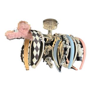 发箍收纳神器吸盘上墙免打孔家用宿舍壁挂首饰架杆儿童发饰展示架