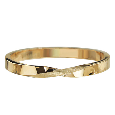 14K包金莫比乌斯环戒指设计感