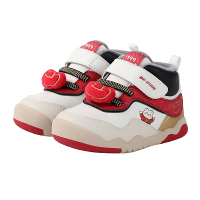 Dr.Kong江博士童鞋学步初期冬季加绒保暖软底红色男女婴儿步前鞋