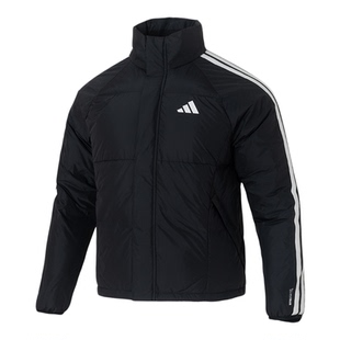 阿迪达斯轻薄羽绒服外套男装女装25新款运动服三条纹夹克羽绒外套