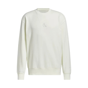 adidas阿迪达斯白色简约运动套头衫2026春男宽松舒适卫衣 KC3151