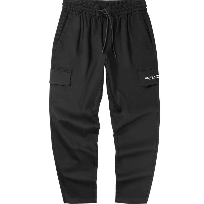 黑鲸HLAJEANS潮牌宽松直筒休闲裤男多口袋工装裤男