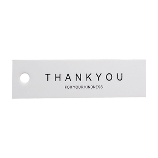 thankyou吊牌祝福贺卡香薰蜡烛diy材料包装装饰挂牌配件英文标签