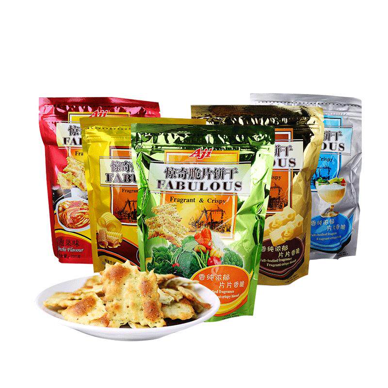 品牌补贴【AJI惊奇脆片*4包】薄脆饼干咸味办公室零食小吃茶点