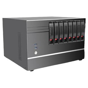 8盘位热插拔机箱8盘位NAS机箱存储 MATX主板位 多硬盘位 全高显卡
