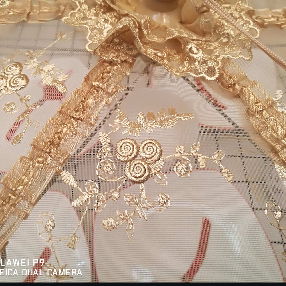 超大圆形95透气桌盖菜罩伞特大折叠餐桌食物罩防蝇家用遮菜伞收纳