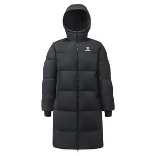 骆驼运动中长款羽绒服女款冬季黑色加厚北影连帽羽绒外套男