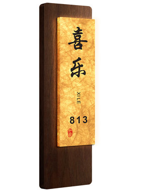 杜邦纸门牌号高级感轻奢创意灯箱