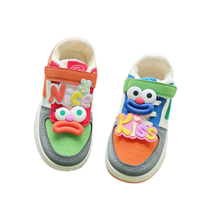 男童双色加绒鸳鸯鞋男款儿童板鞋新款超火网红加棉宝宝女孩鞋子冬