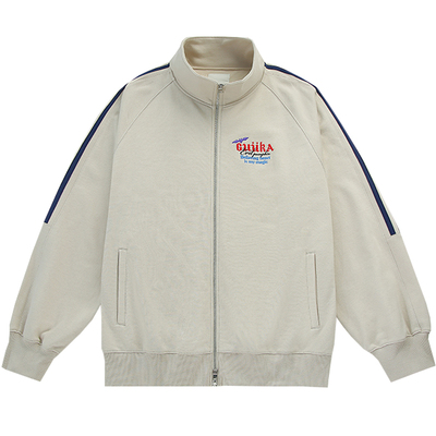 GUUKA撞色双拉链开衫卫衣